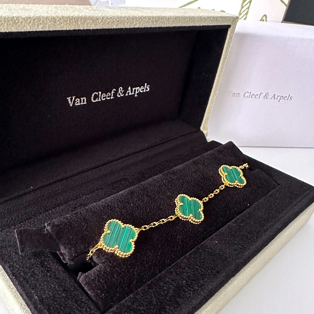 Van Cleefs & Arpels Vintage Alhambra bracelet malachite